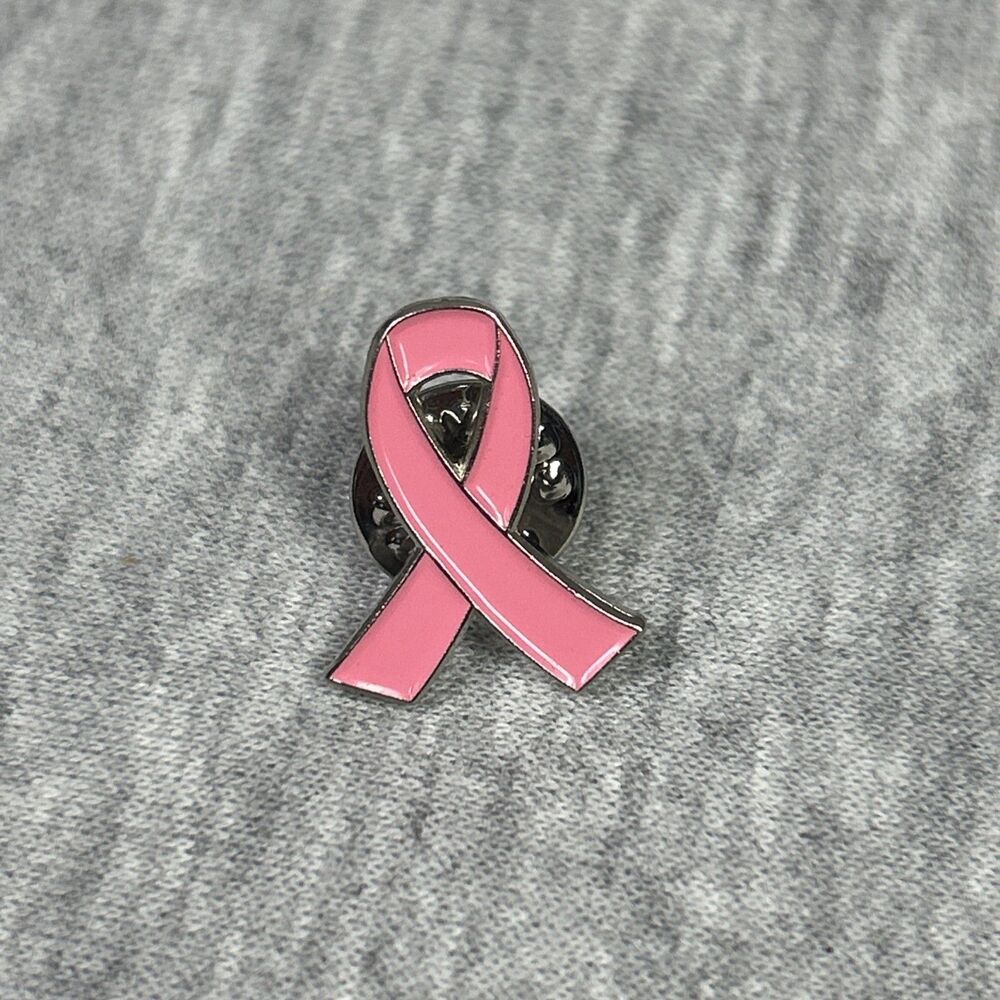 10 COUNT Pink Ribbon 3/5” Lapel Pins - Breast Cancer Awareness - Metal W/ Enamel - Picture 2 of 16